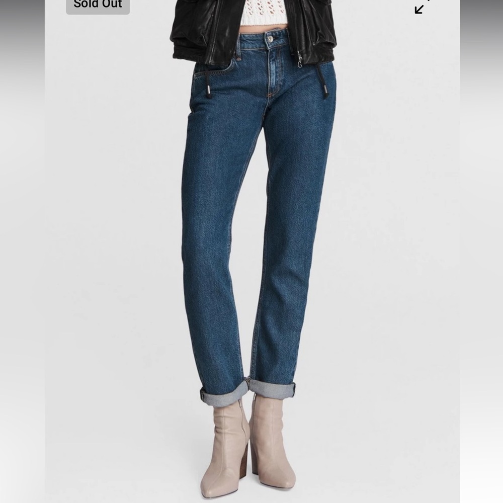 NWT Rag & Bone Featherweight Dre Boyfriend Low Rise Denim Jeans Lily Wash Sz 27